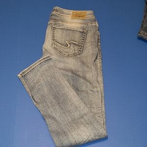 Womens SILVER TUESDAY LOW SKINNY Light Blue Denim Jeans 29/31